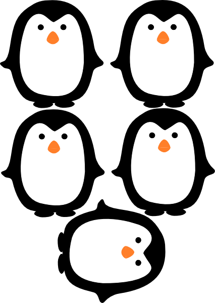 Penguins clip art - vector clip art online, royalty free & public ...