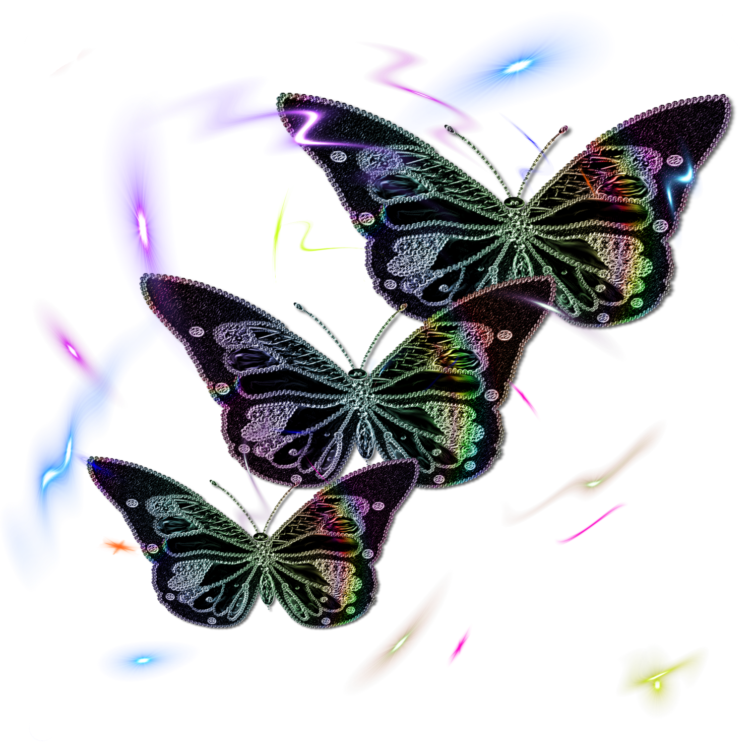 PNG Neon Butterfly Clip Art with Fantasy Glow by JSSanDA on deviantART