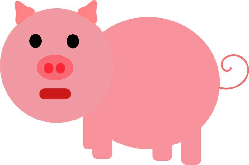Clipart - Pink pig