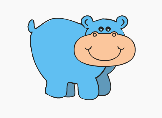 Animations : blue_hippo_animation_412 : Classroom Clipart