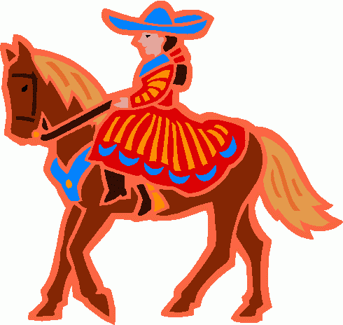 mexican_girl_on_horseback_2 clipart - mexican_girl_on_horseback_2 ...