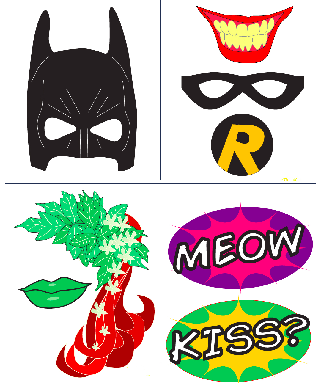 Batman Party with FREE Photobooth Mask + Prop Printables | Pretty ...