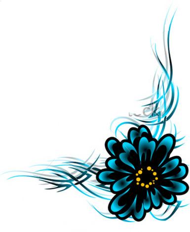 Lovely Tribal Flower Tattoo Design | Tattoobite.com