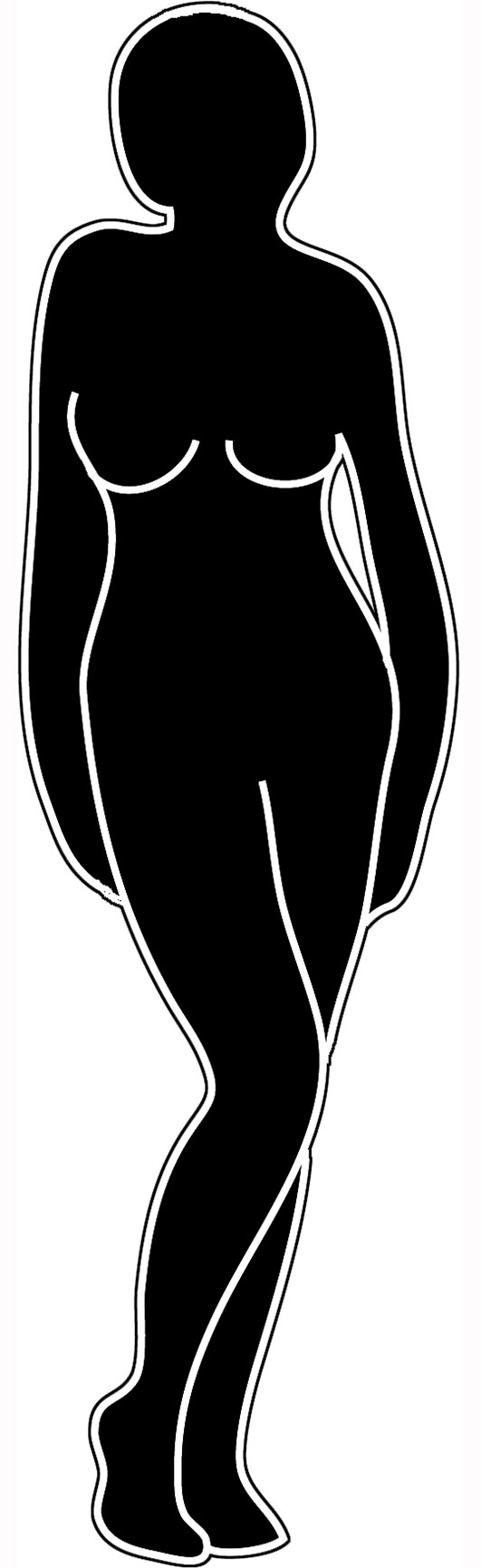 Female Body Silhouette - Cliparts.co