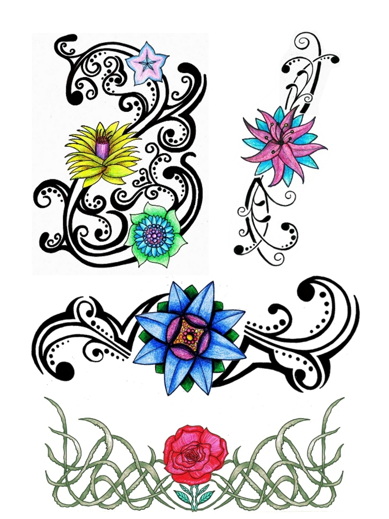 Floral lower back tattoo by thehoundofulster on deviantART