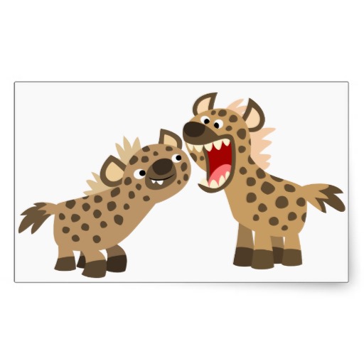 Cartoon Hyena Stickers, Cartoon Hyena Sticker Designs