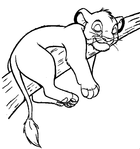 Simba Coloring Pages For Kids Lion King - Cartoon Coloring pages ...