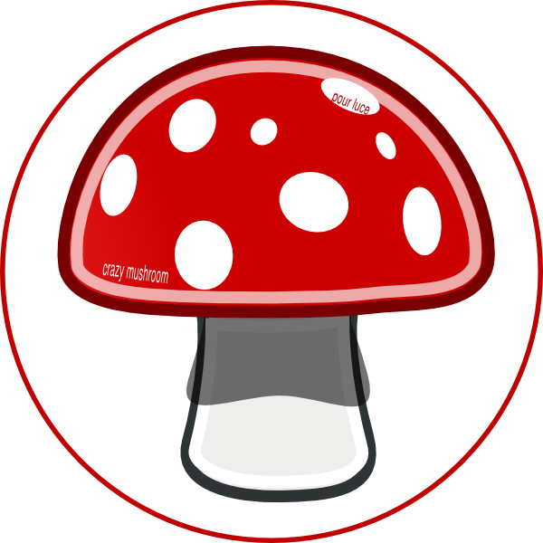Crazy Mushroom clip art - vector clip art online, royalty free ...