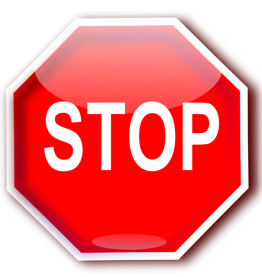 Stop large 900pixel clipart, Stop design