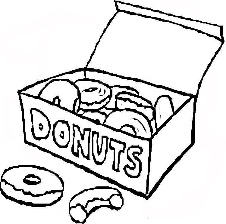 Donuts Colouring Pages