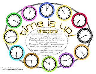 Bunting, Books, and Bright Ideas*: Time Game Freebie