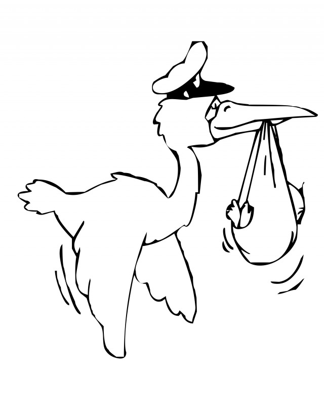Stork Coloring Pages Bird Coloring Pages Kids Coloring Pages ...