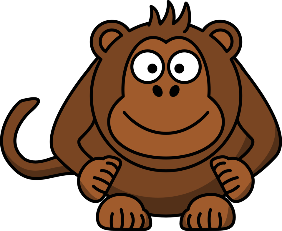 Public Domain Clip Art Image | Illustration of a cartoon monkey ...