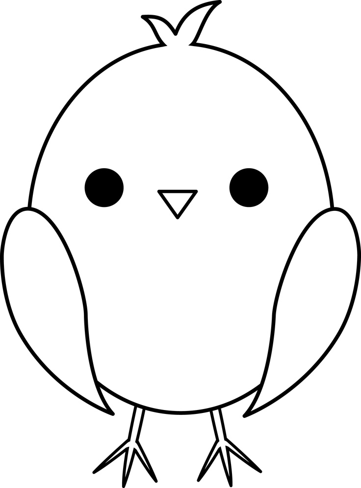 Cute Colorable Baby Chick | Printable's I | Pinterest