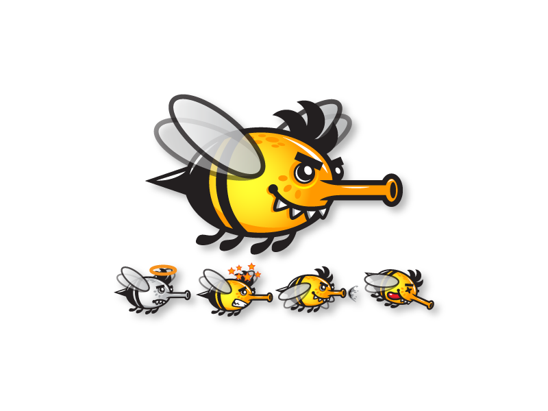 Dribbble - Game Asset - Green Bee Game Character Sprite Sheets by ...