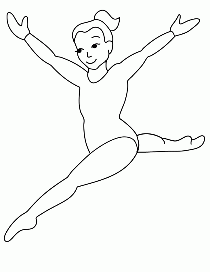 Free Gymnastics Coloring Page : Printable Coloring Book Sheet ...