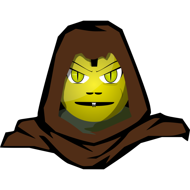 Clipart - Hooded Cartoon Character