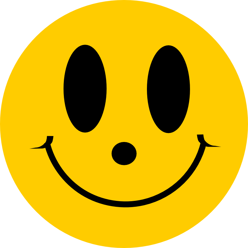 Clipart - Simple Flat Smiley Face Smile