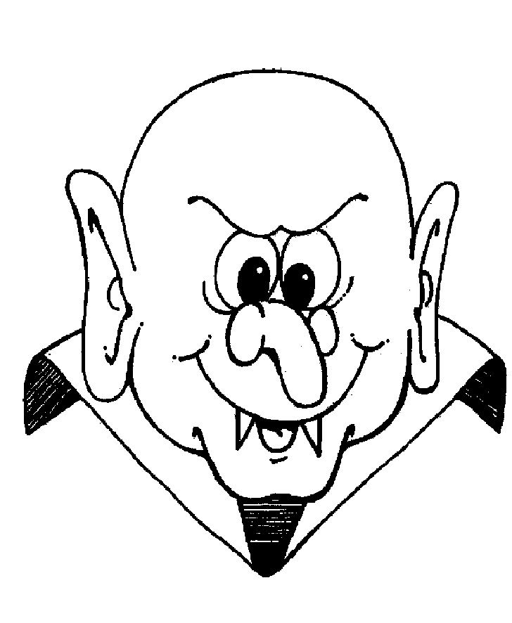 Scary Dracula of Halloween Coloring Pages – Free Halloween ...