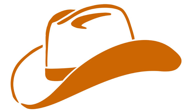 Orange Cowboy Hat Art - Free Graphics