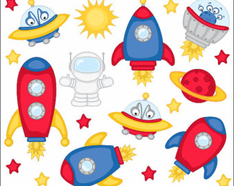 Popular items for spaceship clip art on Etsy