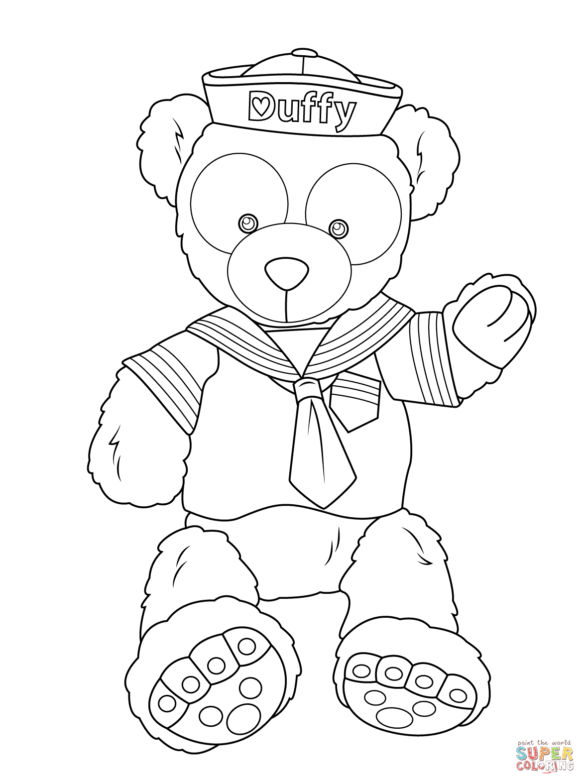 Duffy The Disney Bear Coloring page | Free Printable Coloring Pages