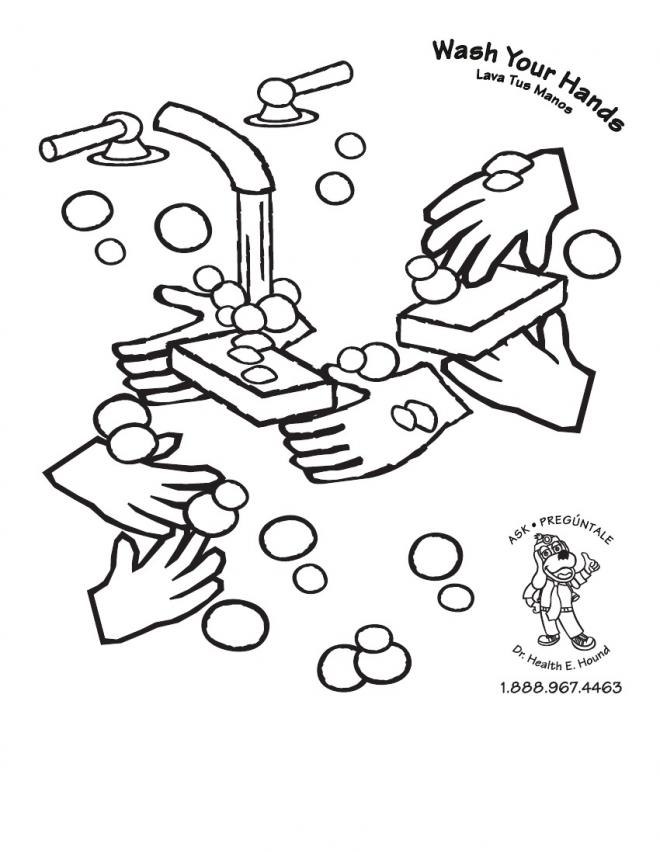 Hand Washing Coloring Pages - AZ Coloring Pages