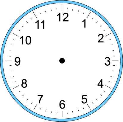 Large Blank Clock Template | Handwriting for Kids - Math - Time ...