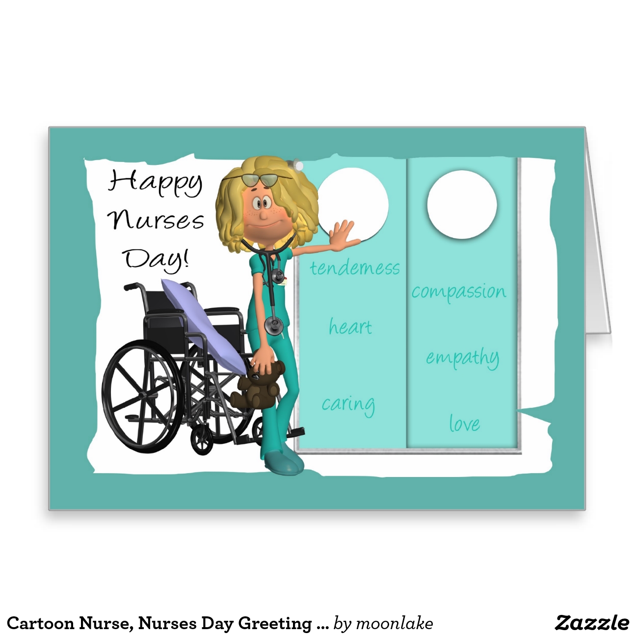 Nurse Cartoon Cards, Nurse Cartoon Card Templates, Postage ...