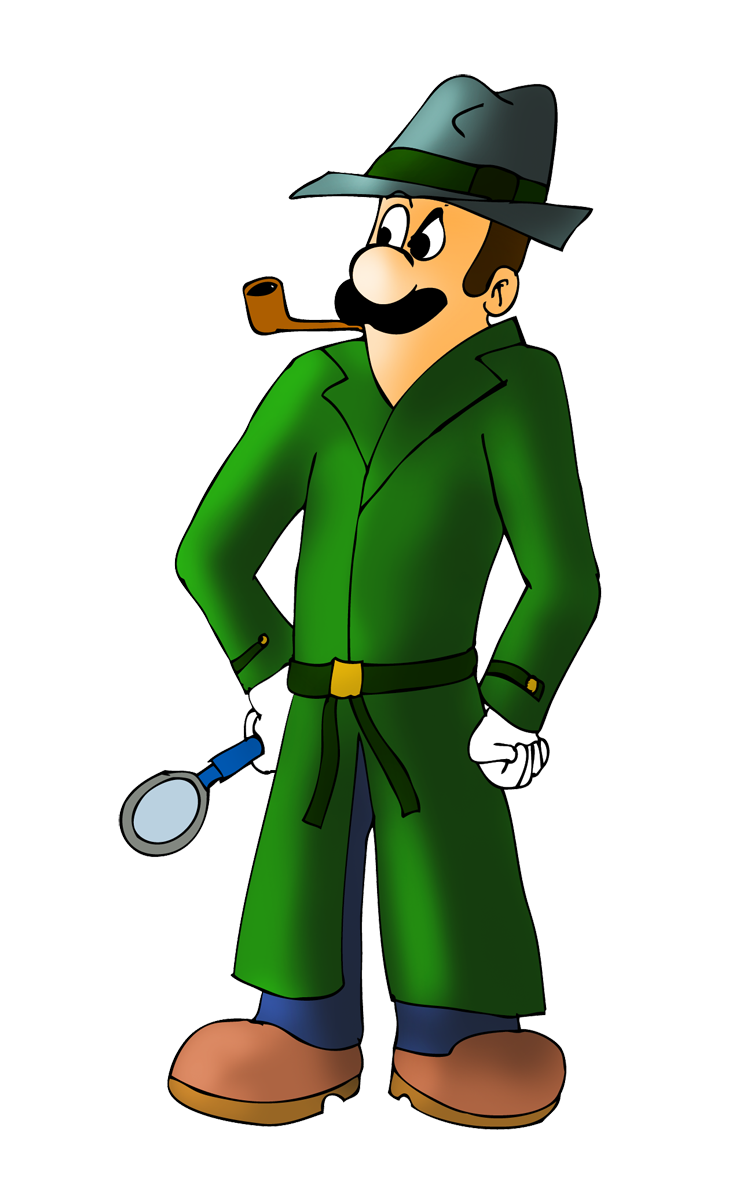 Luigi the private detective by ZeFrenchM on deviantART