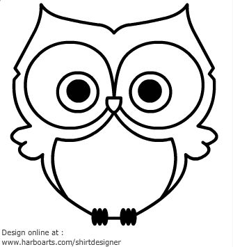 Owl Outline | Owls | Freelance Flash Development | Owl Activities ...