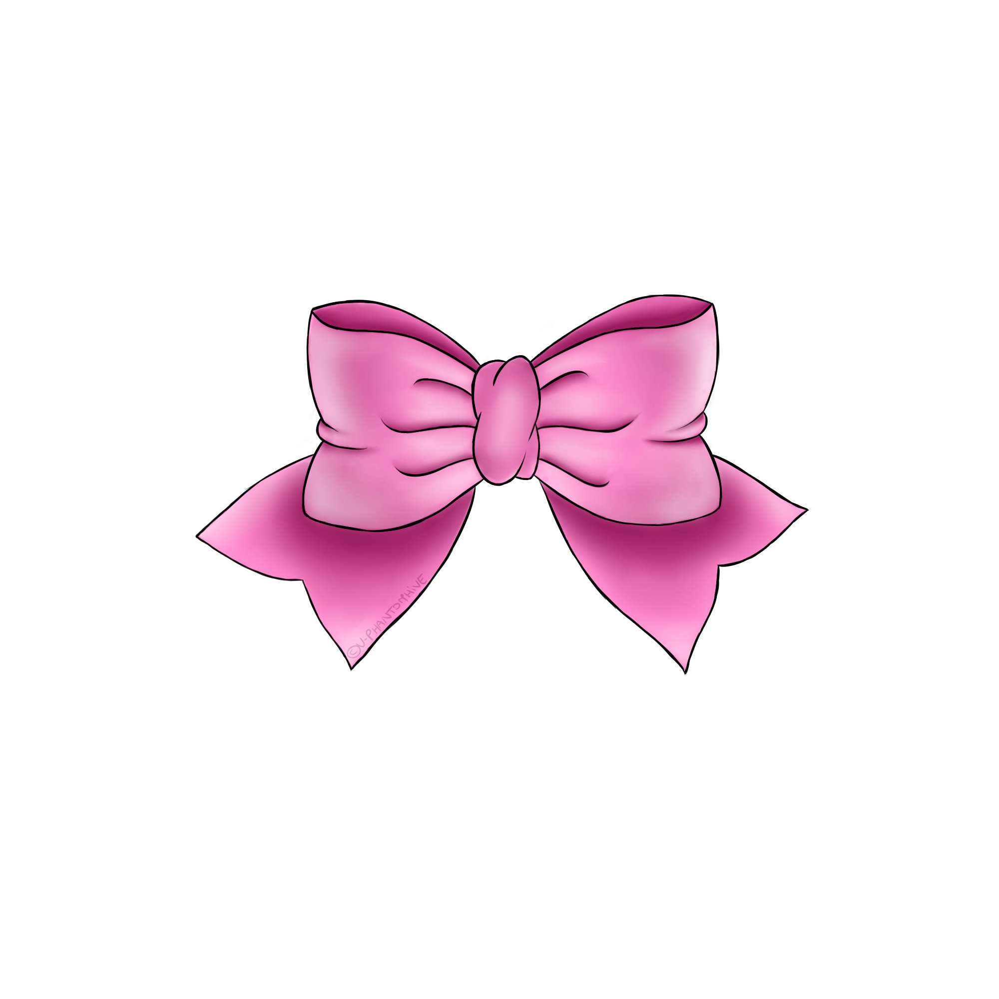 Pink bow by V-Phantomhive on DeviantArt