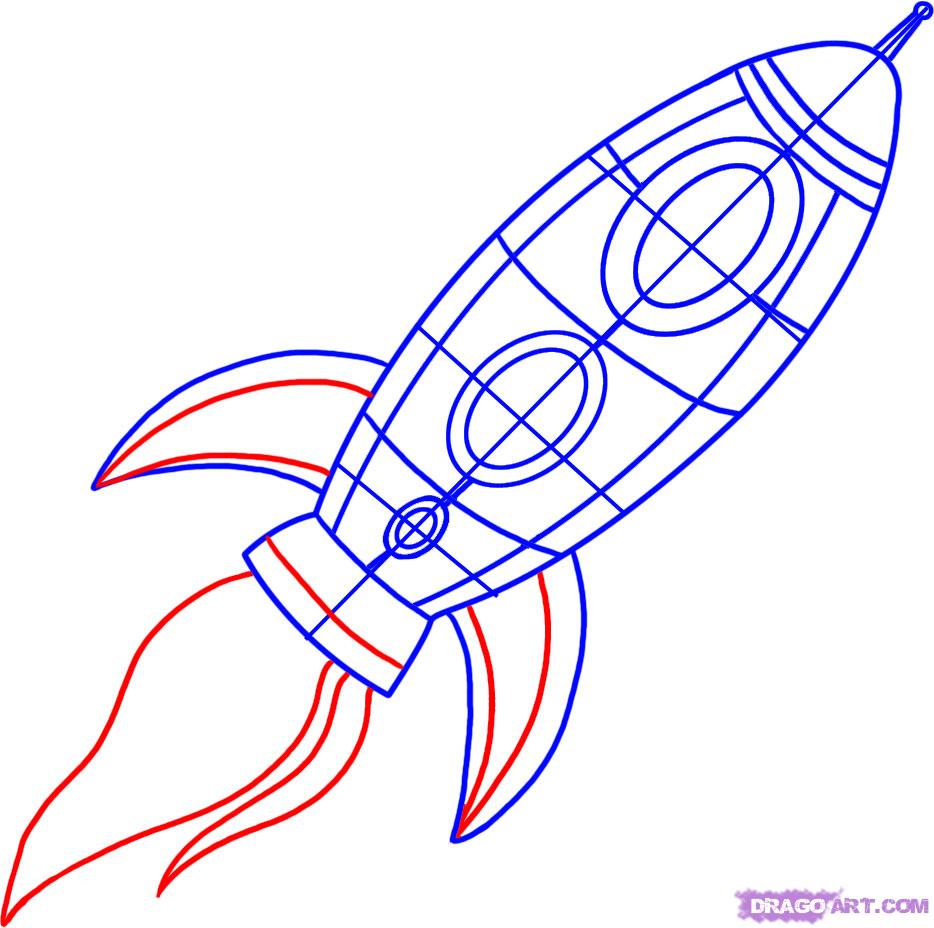 How to Draw a Spaceship, Step by Step, Outer Space, Landmarks ...