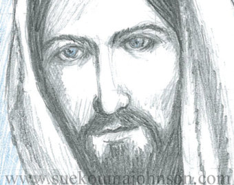 jesus pencil drawing – Etsy
