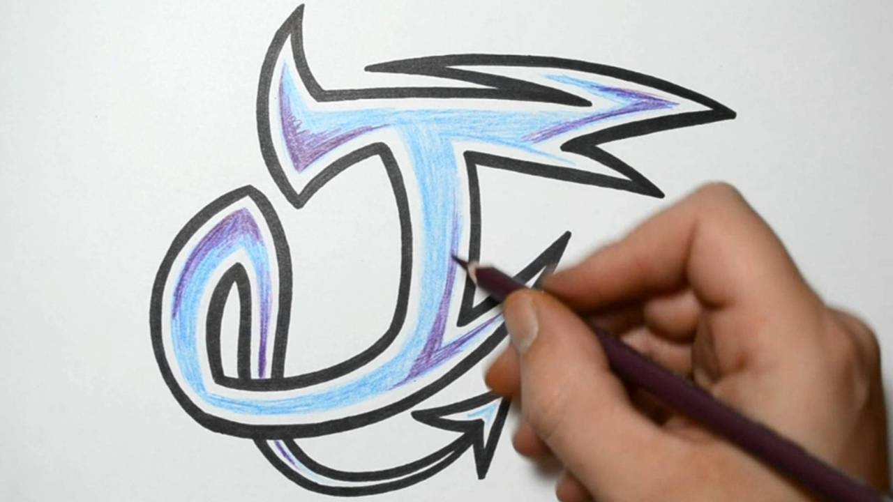 How to Draw Graffiti Characters - Letter J - YouTube