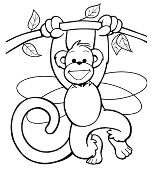 Coloring Pictures of Cute Monkeys | Coloring