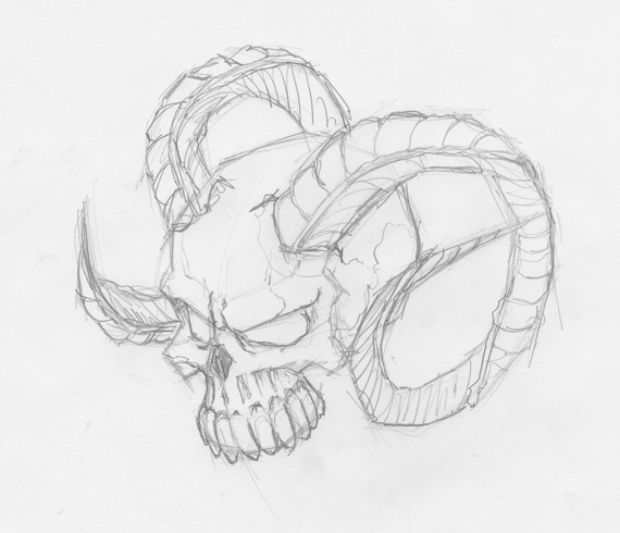 Evil Skull Drawings Step By Step