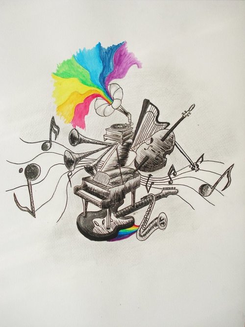 Group of: Music drawings | We Heart It