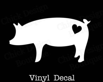 Popular items for pig silhouette on Etsy