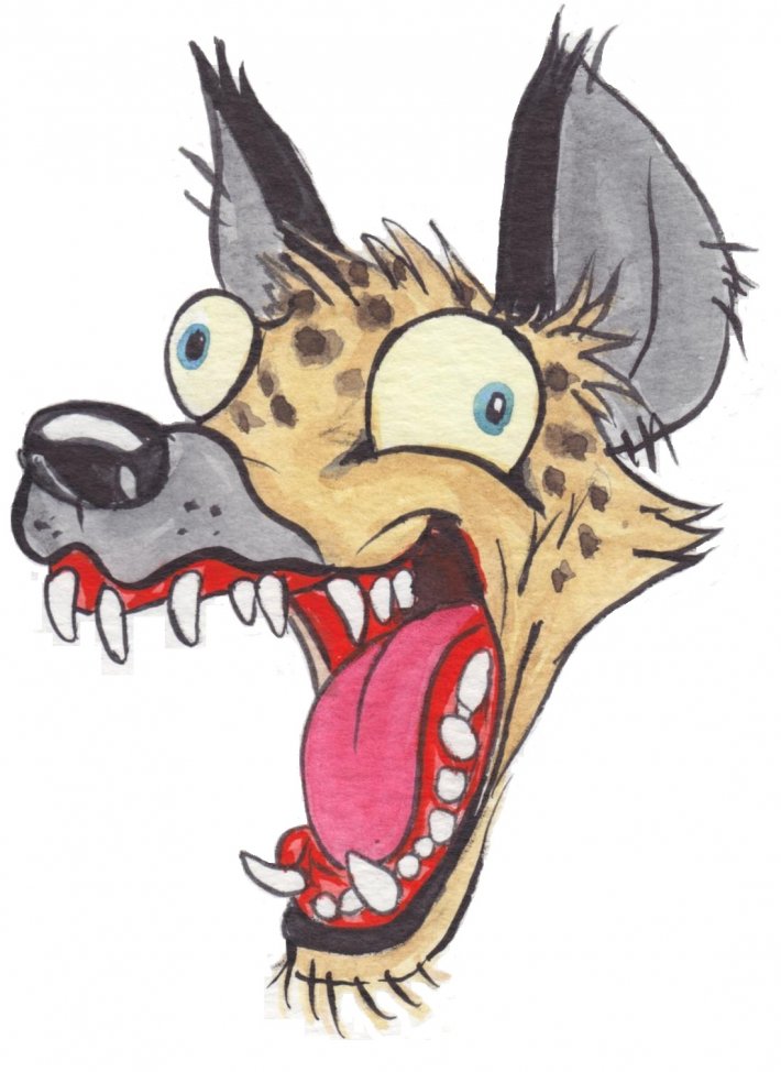 Hyena Cartoon Tattoos