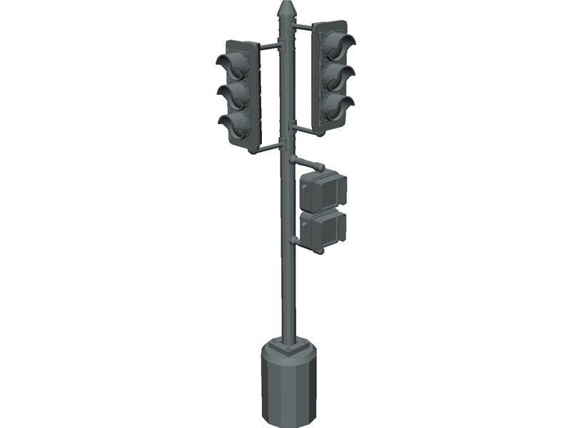 Traffic Signal Post 3D Model Download | 3D CAD Browser