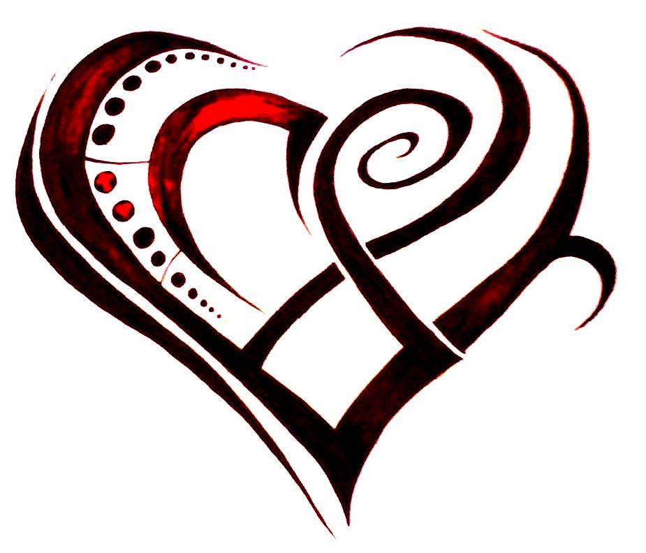 tribal heart tattoo design - Laut Digital