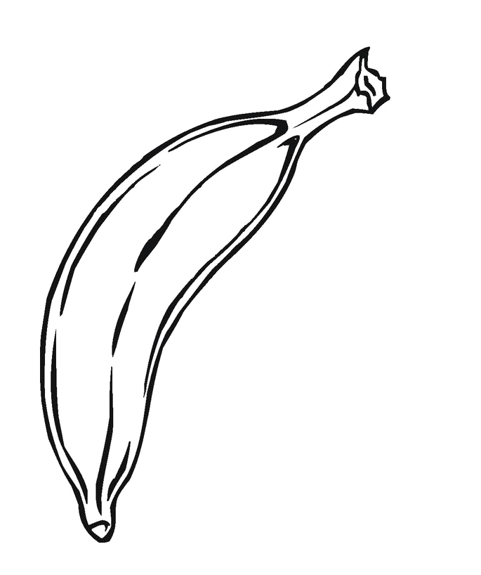 Banana Yet In Peel Coloring Pages Kids - Fruit Coloring Pages ...
