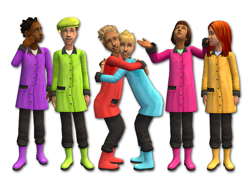 Mod The Sims - Outerwear for Kids - Recolours