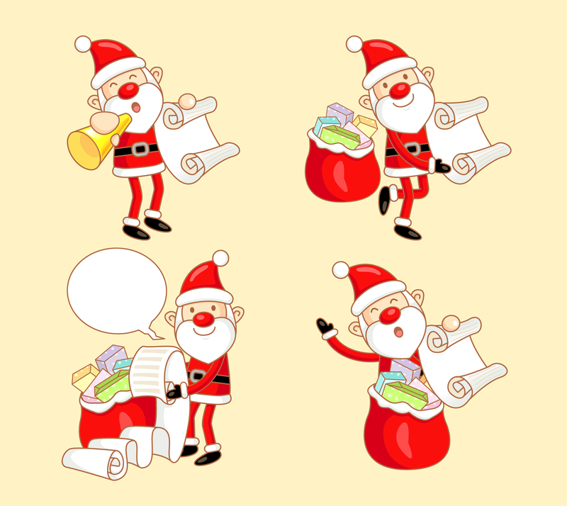 Happy Santa Claus Vector Illustration - Free Vector Download ...