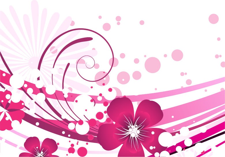 Pink Flower with Abstract Background Vector Graphic | Free Vector ...