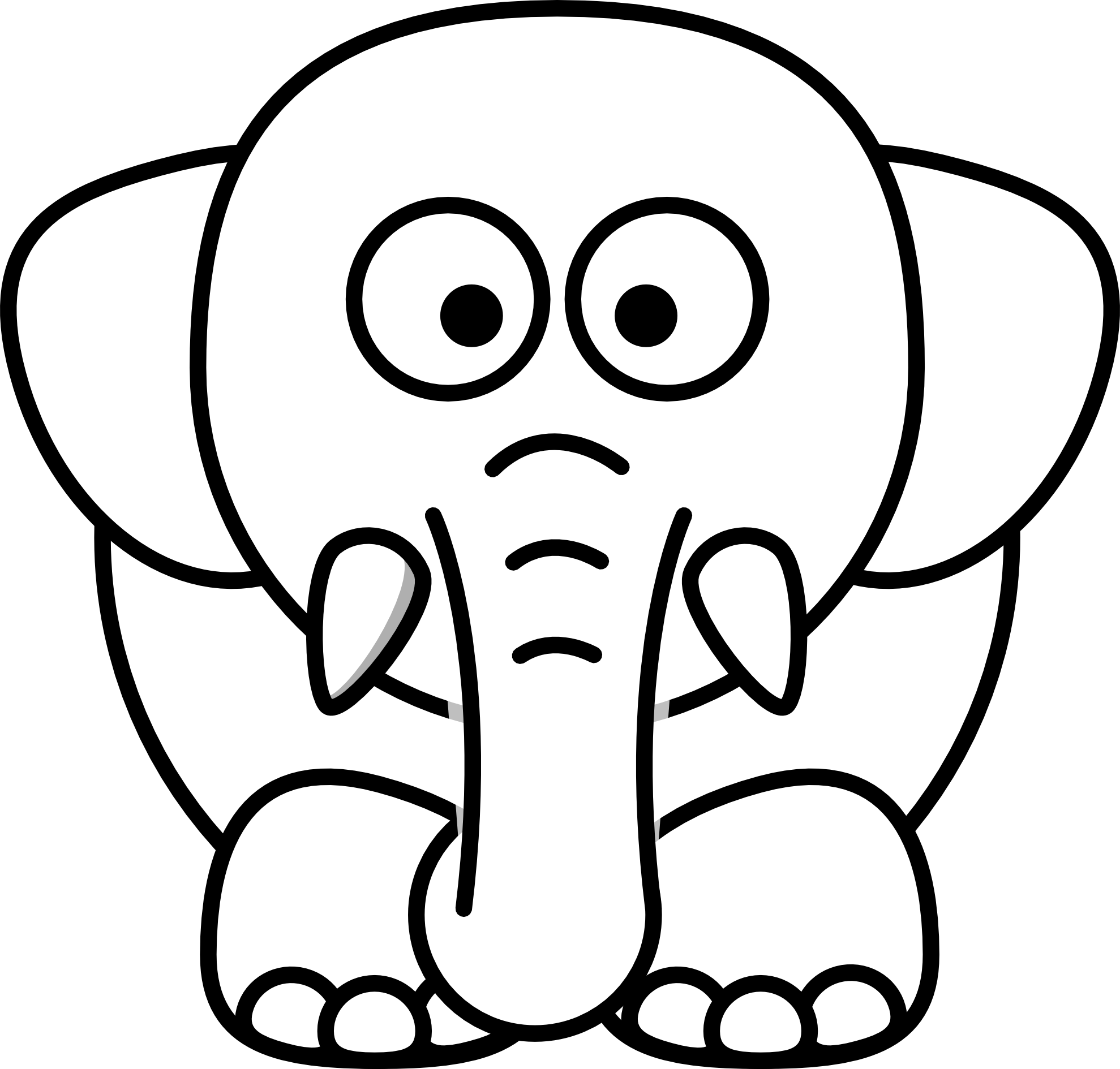 Trends For > Cartoon Elephant Coloring Pages