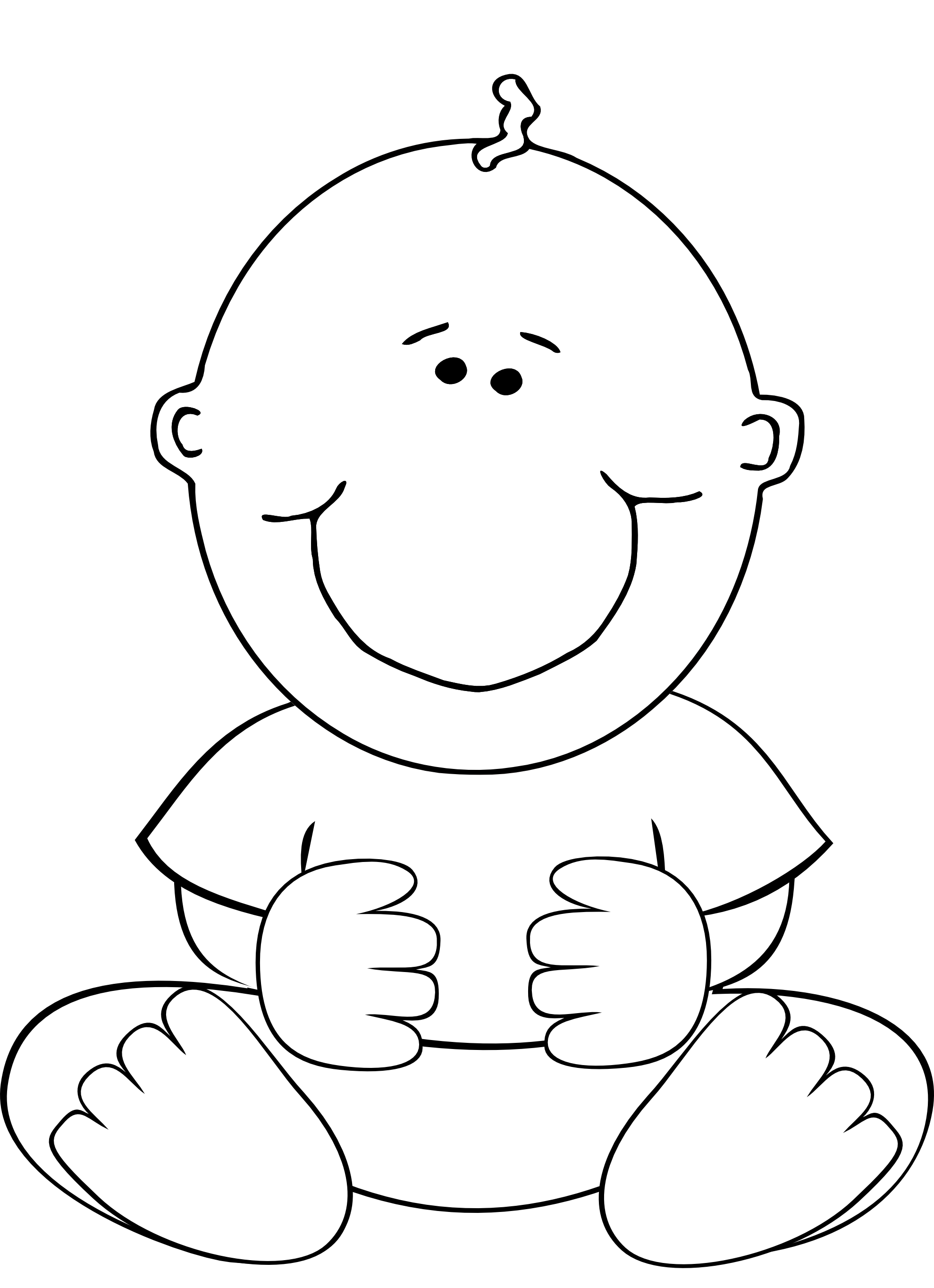 Black And White Baby Clipart - ClipArt Best