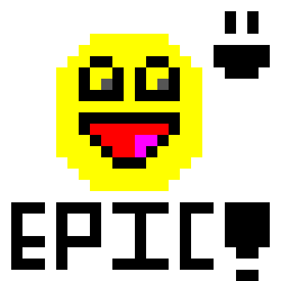 piq - pixel art | "Epic Face" [100x100 pixel] by shroob6390