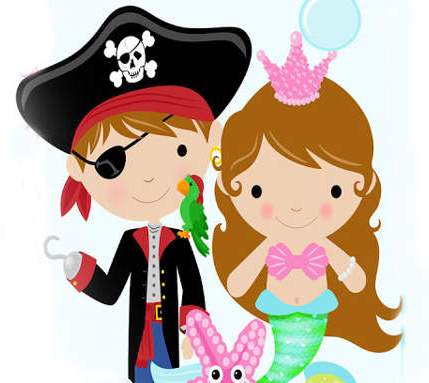 Mermaid and pirate clipart | Clipart Panda - Free Clipart Images